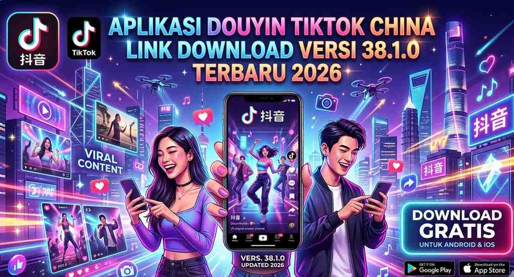 Aplikasi Douyin TikTok China Link Download Versi 38.1.0 Terbaru 2026