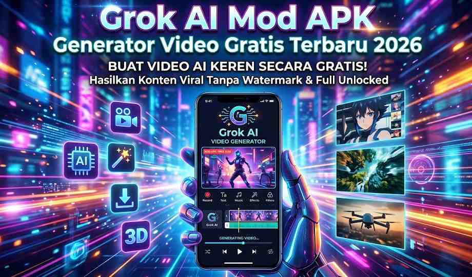 Grok AI Mod APK Generator Video Gratis Terbaru 2026